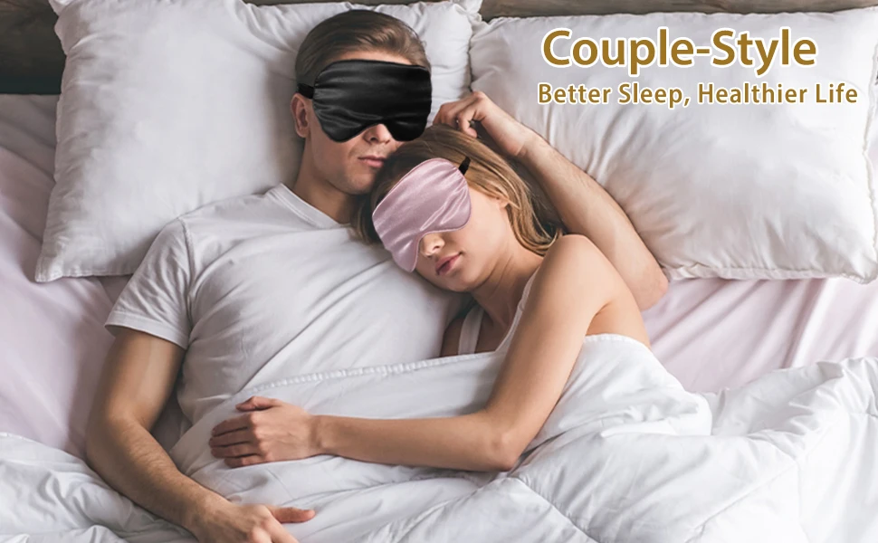4 Pack Silk Sleep Mask - 100% Blackout, Zero Eye Pressure, Blindfold with Adjustable Strap, Super Soft Travel Eye Covers