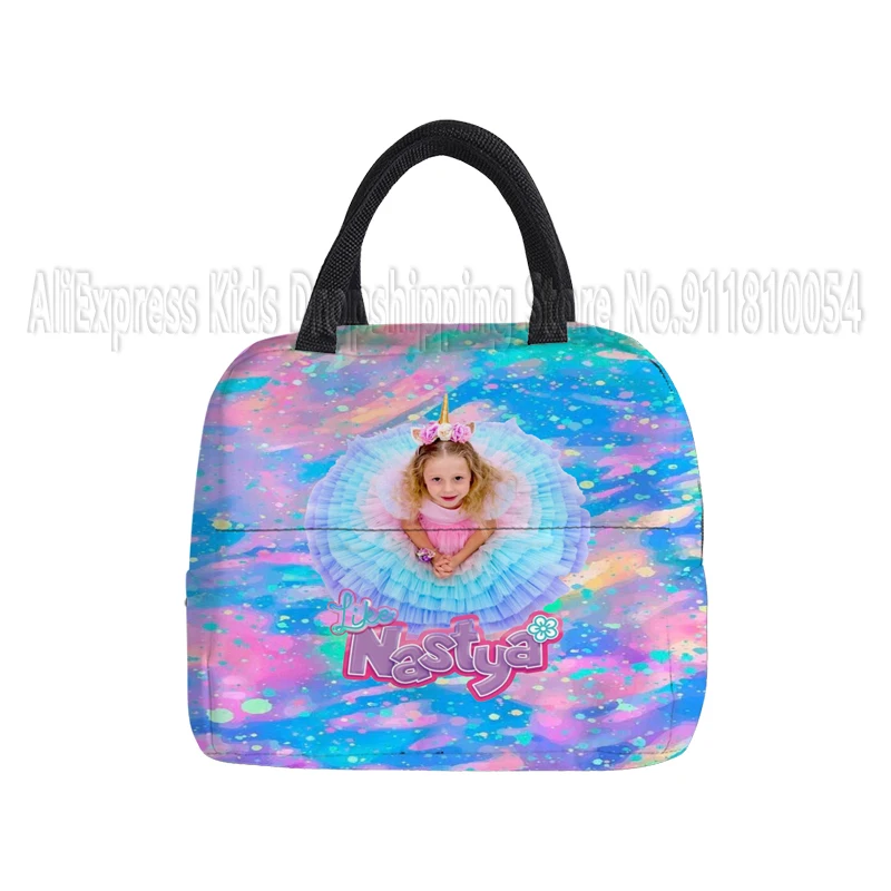 Like Nastya Portable Lunch Box Insulated Thermal Bag Picnic Food Cooler Pouch Large Capacity Bento Storage Bags for Children 5