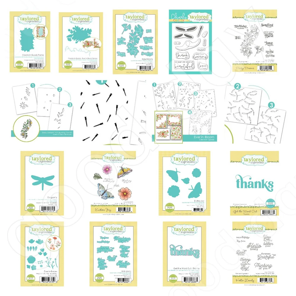 

New Dragonfly Flowers Butterfly Cutting Dies and Stamps Stencil Scrapbook Diary Decoration Embossing Template Diy Card Handmade