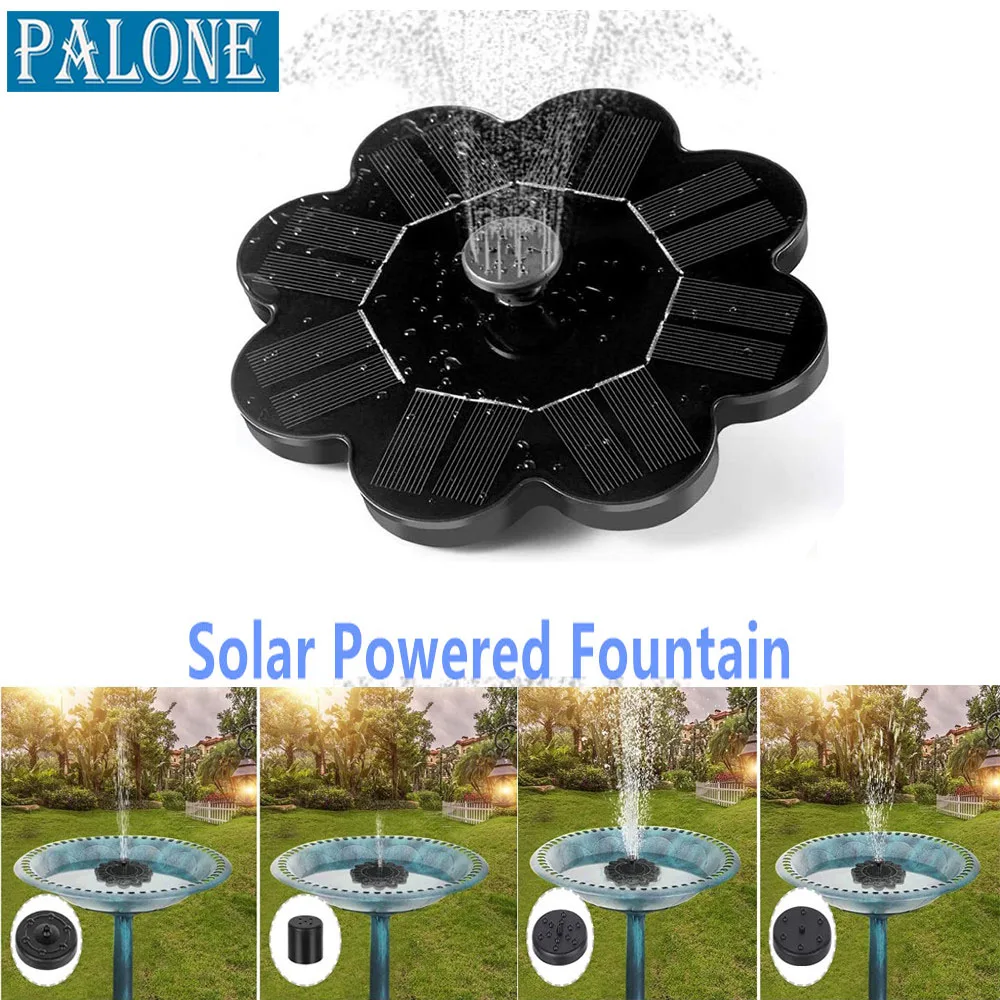 

PALONE Solar Powered Fountain Pump for Bird Bath,Upgraded Free Standing Solar Panel Water Pump for Garden Backyard Pond Pool
