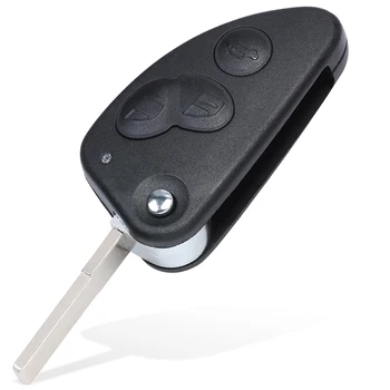 Keyforkess 433MHz ID48 sostituzione Chip Flip Remote Key Fob 2 / 3 pulsante per Alfa Romeo 147 156 166 GT - KEYECU 433MHz ID48 sostituzione Chip Flip Remote Key Fob 2 3 pulsante per Alfa Romeo