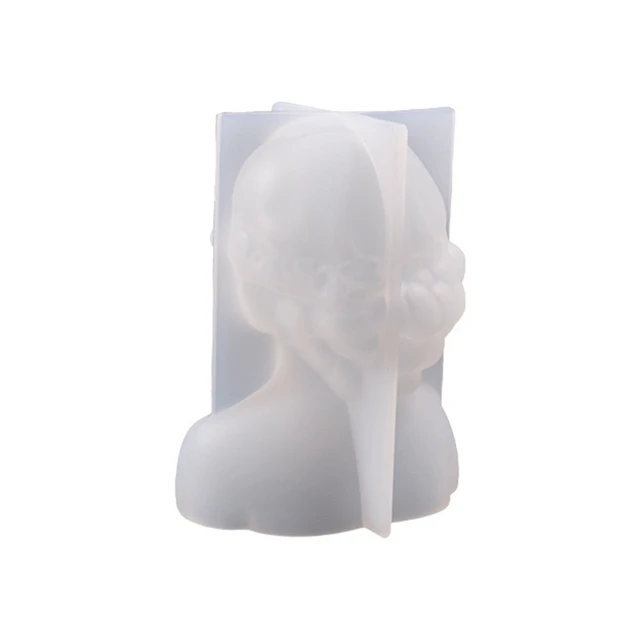 Szilikon Formák Vak Lányokhoz 3D Háromdimenziós Portré Félig Test Gipsz Aromaterápiás Gyertyakészletek Gyertyakészítéshez - Image 6