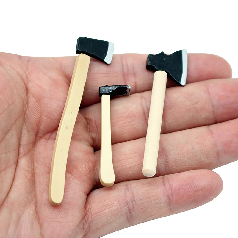 

Домик для кукол, садовые инструменты, топор, аксессуары для мини-моделей из трех частей, суккулентные растения, садовые сельскохозяйственные инструменты, настольное украшение