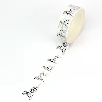 NEW 1PC 10M Decor Cute White Spotted Dalmatian Dog Washi Tape for Craft Journaling Adhesive Masking Tape Stationery 1