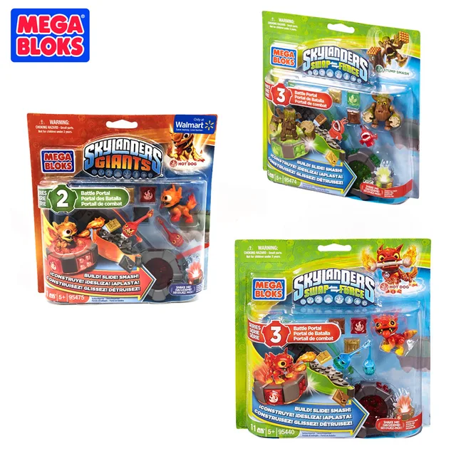 Mega Bloks Sky Landers Swap Force Violent Flame Dog Fighting Giant Stump Building Block Set Action Figure Model Toys Kids Gifts 1
