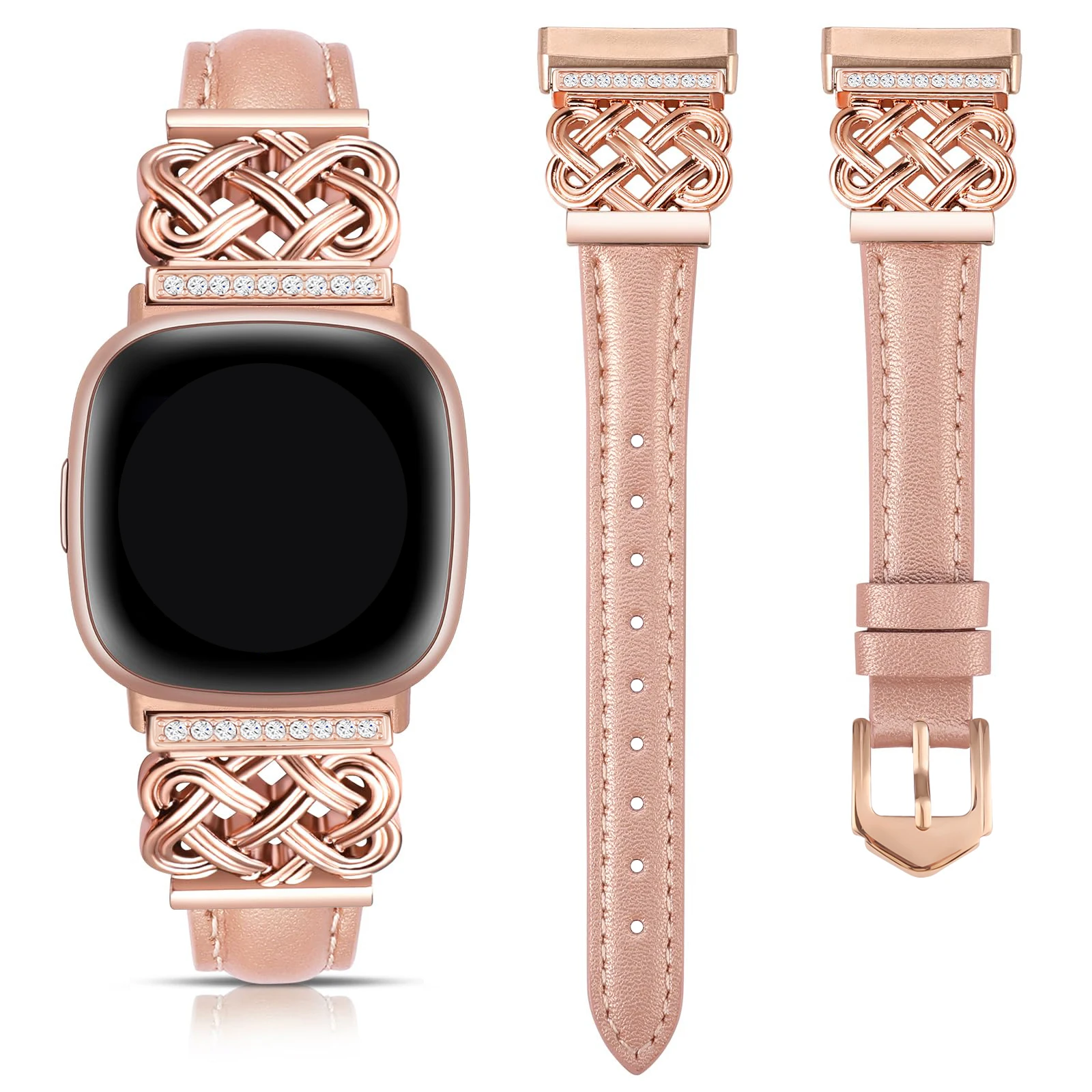 Premium Leather Smartwatch Strap with Interlocking Latch