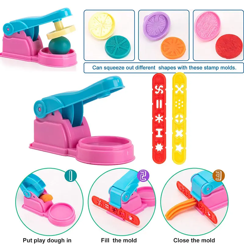 Textured Play Dough Roller Stamps - Space Theme Silicone Toys For Kids 3+