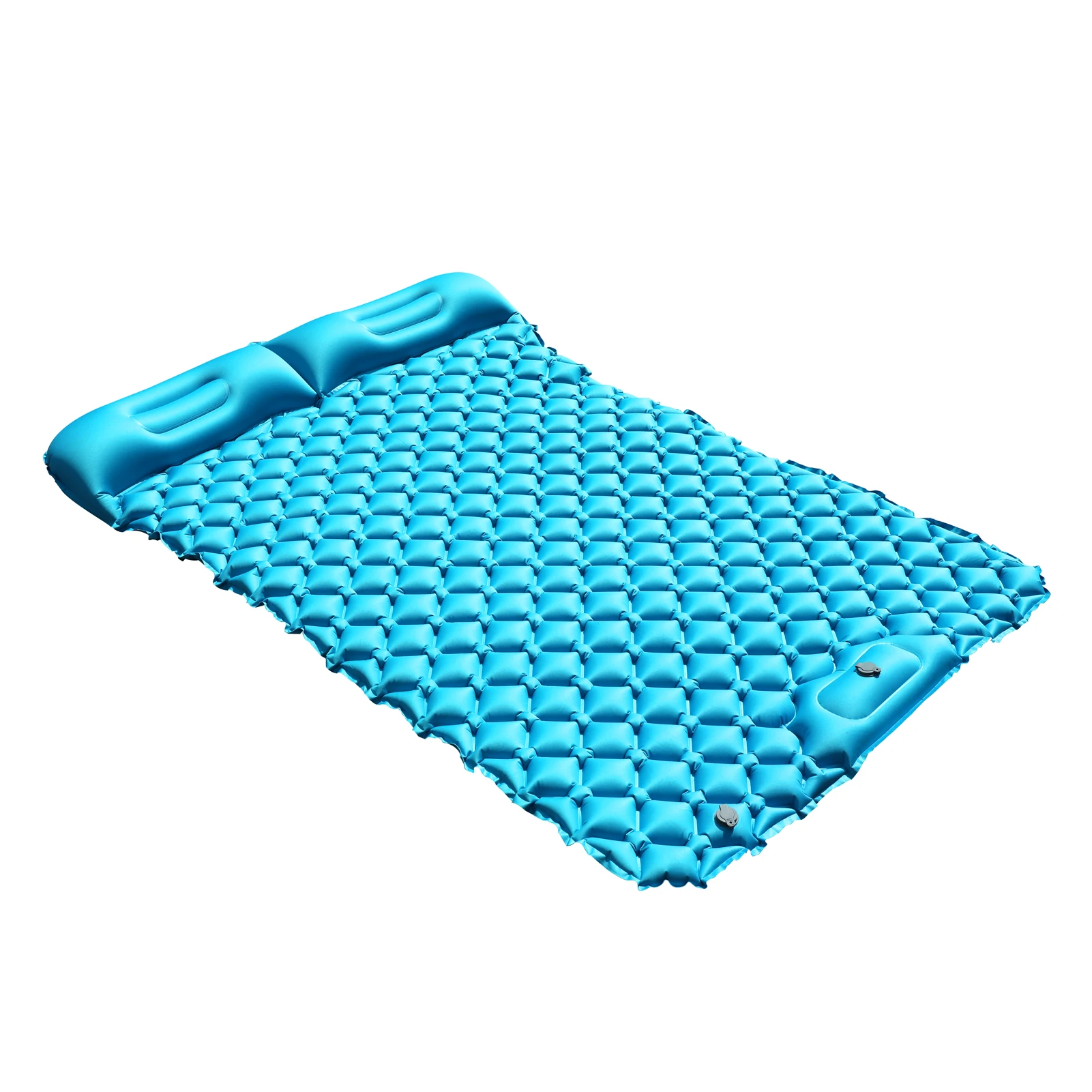 

Outdoor TPU Sleeping Pad Camping Inflatable Mat w Pillows Travel Mat Tent Folding Bed Ultralight Air Cushion for Hiking Trekking