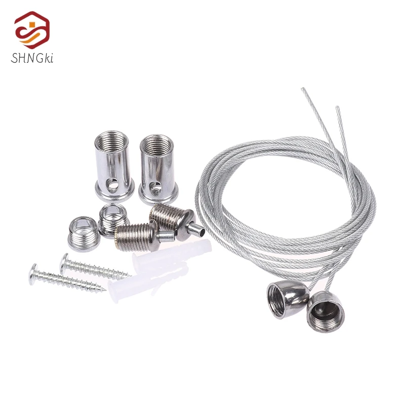 2 Wires/set 100cm Metal Cable For Lifting Various Panel Lights Used Widely Office Lighting Fittings light lifting cable