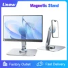 Silvery Magnetic Metal Stand - 360° Rotatable Holder for Portable Monitor, for iPad & iPhone Display Ideal for Home & Office 1