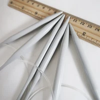 80cm Aluminum Porcelain Surface Circular Knitting Needles Round Metal Knitting Needles with Loop Weaving Needles 2-12mm - Image 5