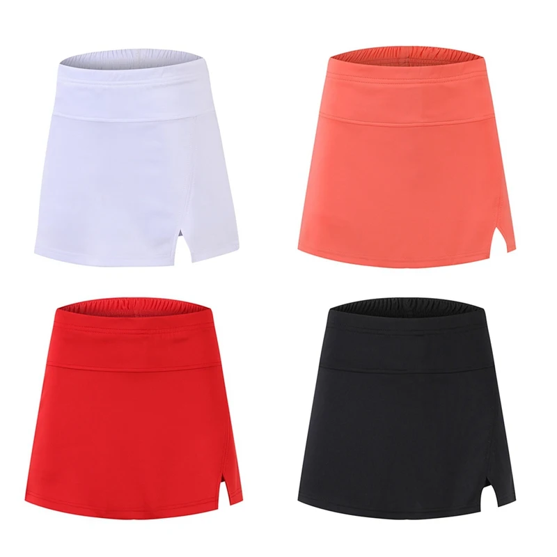 Girls Black Tennis Skirt Pants With Pocket High Elasticity Hip Lifting Skirt Pants Sports Yoga Tennis Short