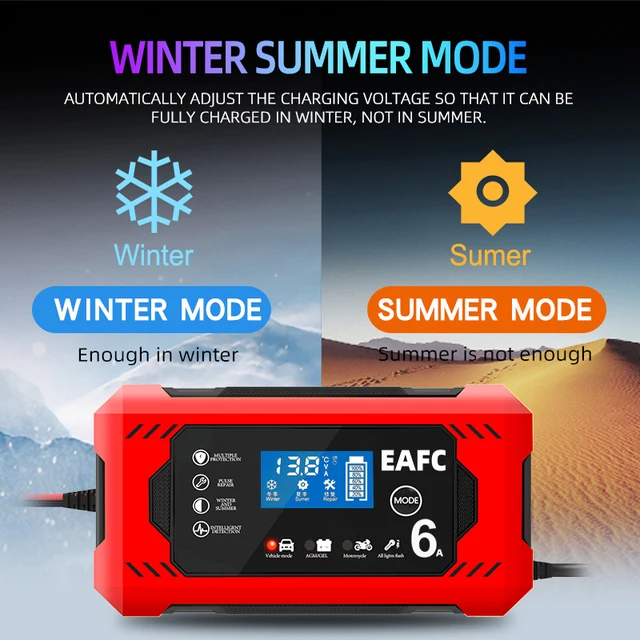 12V 6A Intelligent Car Battery Charger 4