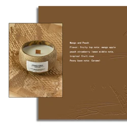 Coconut Shell Aromatherapy Candle with Premium Plant Wax and Essential Oil Fragrance (Mango and Peach)