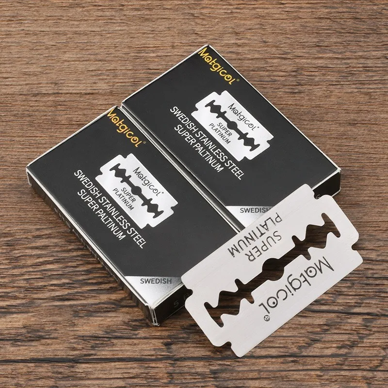 100pcs Double Edge Razor Blades Men's Razor Blades Shaving Stainless Steel Shaving Blades Manual Razor Blade Shaving Tool 2