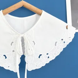 Dress Blouse Decor Hollowed Out Fake Collar New Fake Collar Lace Up Shawl Detachable Shirt Collar Front Placket Collar