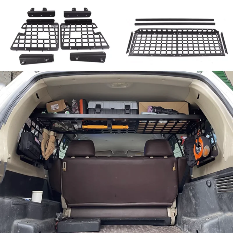 For Mitsubishi Pajero V73 V77 1999-2006 Car Rear Trunk Molle Storage Panel Organizer Car Accessories