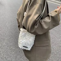LEFTSIDE Mini paillettes sacs à bandoulière pour femmes 2025 concepteur nouvelle soirée Bling Bling sac à bandoulière sacs à main et sacs à main 3