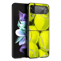 Elegant Black Tennis - Inspired Foldable Phone Case - Durable Hard Shell Cover - Galaxy Z Flip5 (A12)