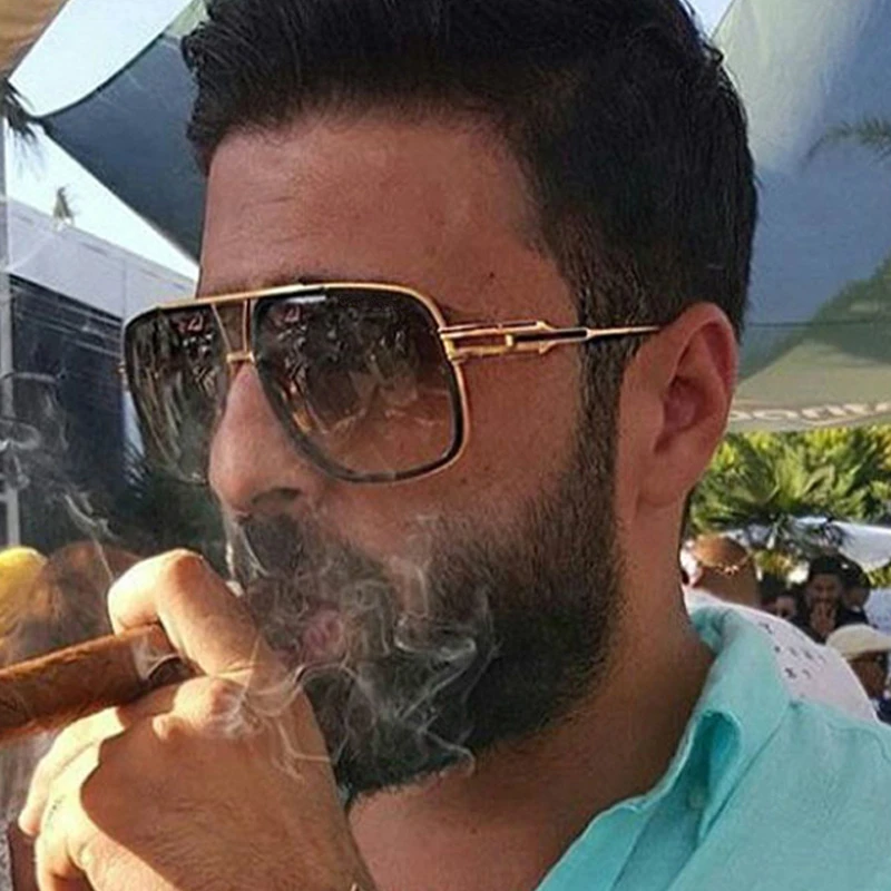 Gafas de sol clásicas de lujo para hombre y mujer, lentes de sol de marca a la con espejo, Retro, Vintage, cuadradas, de diseñador|De hombres gafas de sol| - AliExpress