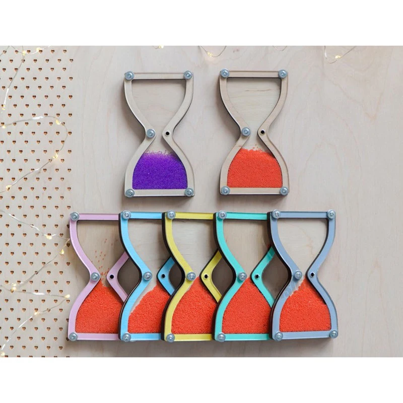 

Baby Wooden Hourglass Toddler Busy Board Montessori Accessoires Parts Elements for Kids Education Diy Wood Toys Gifts