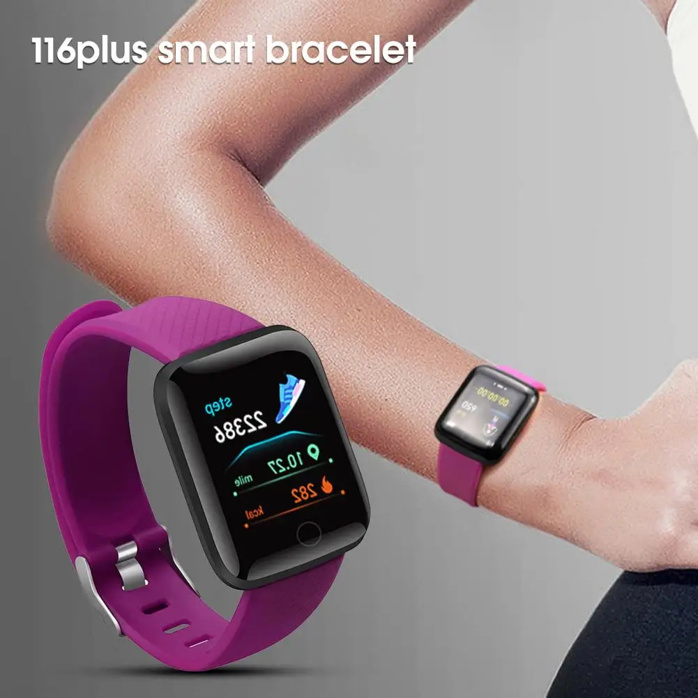 Smart Watch Smart Bracelet Smart Band Men Women Smart Watch Blood Pressure Heart Rate Monitor Fitness Tracker 116Plus Bracelet Watch D13 Wristwatch