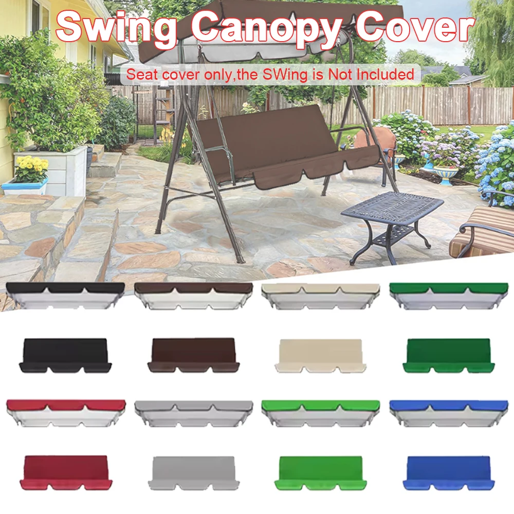 Swing Chair Awn Garden Swing Canopy Seats Replacement Set Seats Covers + Canopy Cover Waterproof Roof Replacement
