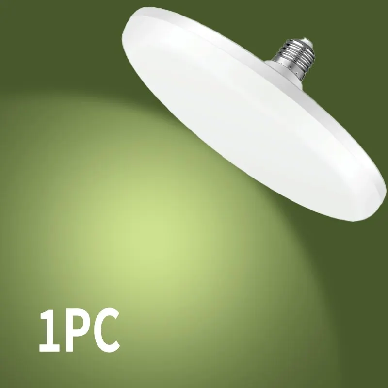 LED Bulb AC 220v E27 Base Household Energy Saving Lamp 15W Indoor Lighting Flying Saucer Light 6500k Ceiling Lamp Garage Light smart bulb
