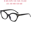 TR90 Cat Eye Myopia Lens Prescription Glasses With Cylinder 1.56 Aspheric Anti Blue Light Nearsighted Glasses 0 -0.5 -0.75 To -6 1