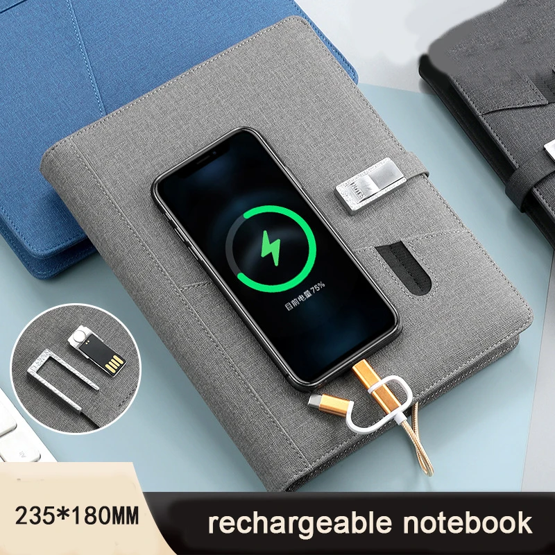 

(Rechargeable Notebook With Removable Hard Drive) Business High-end Loose-leaf Notebook, Notepad With Gift Box, Student Diary