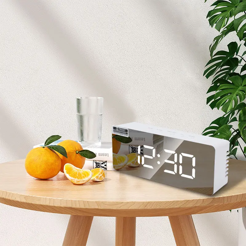 Digital Alarm Clock LED Electronic Desktop Clock with Temperature for Bedroom Home Office Teens Kids 2