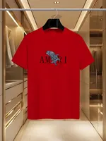 T-shirts imprimés de marque AMI, mode de luxe, pur coton, col rond, décontracté et tendance, Y2K, haut de gamme et de haute qualité, été 2025 5