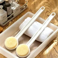 1pc Long Handle Body Exfoliating Scrubber Bath Brush Back Massage Showers Brushes SPA Foam Cleansing Brush Bath Accessories 1