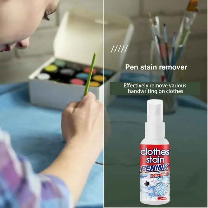 Clothes Stain Remover 100ml Ink Remover Spray Ink Marker Carpets Instant Spot For Fabric Clothes Carpet Laundry stain remover spray