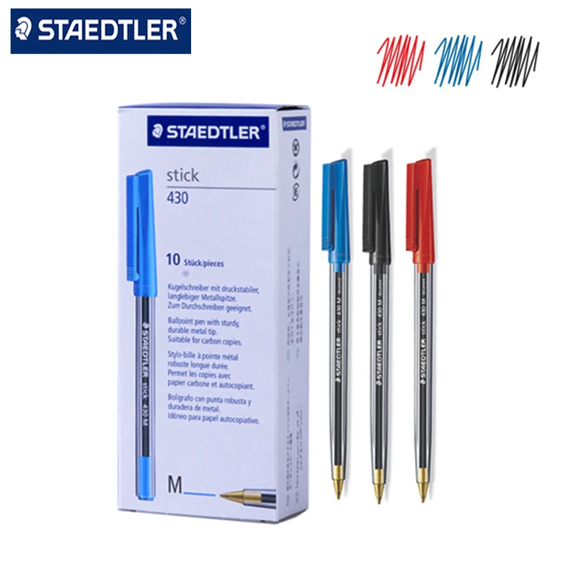 

10pcs STAEDTLER Ballpoint Pen Stick 430M Color Drawing Writing Pen 0.7mm Ballpoint Pens School Stationery Office Supplies