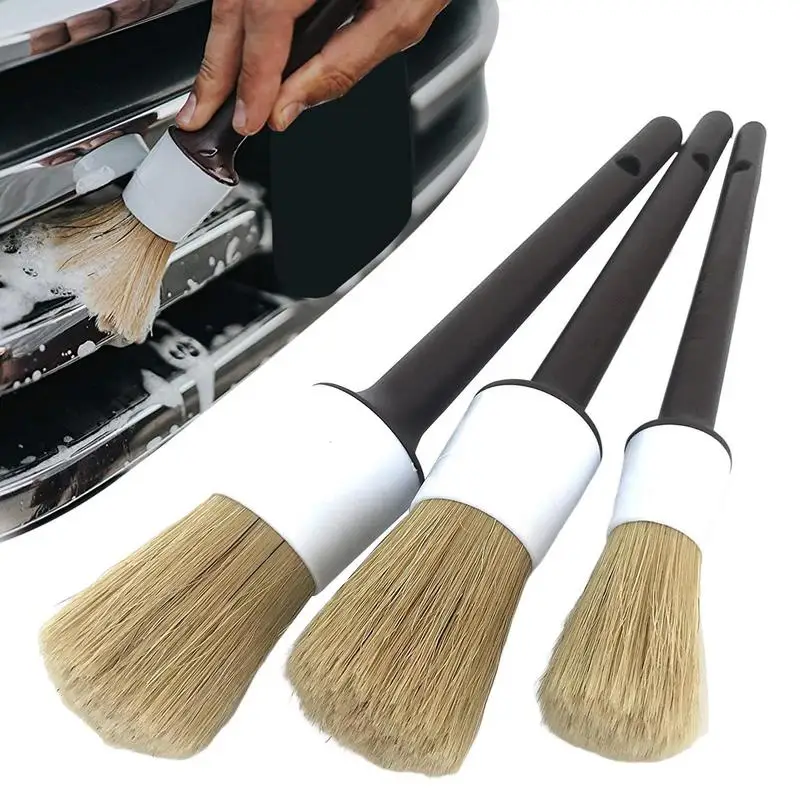 

Car Brushes Vehicle Detailing Brush Set Long Soft Bristle For Auto Cleaning Wheels Interior Exterior Leather Auto Accessories