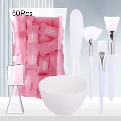 7 - Piece Face Mask Mixing Bowl Kit with Brushes and Spatula (White Set)