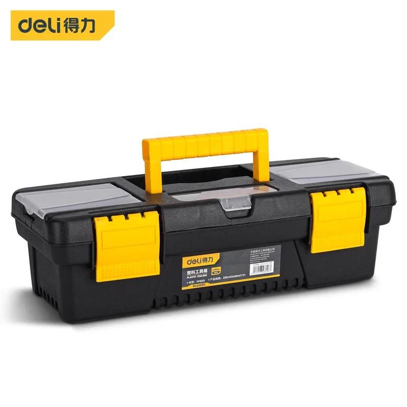 Storage Box Deli 1 Pcs Multiple Specifications Double Layer With Handle Multifunctional Portable