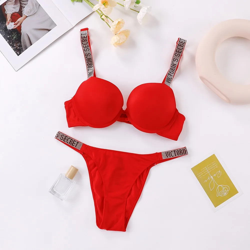 Description Picture 5 of item2024 New Women's Sexy Bra and Panty Set Comfortable Seamless Breathable push up Shapewear Victoria's Secret Lingerie Set