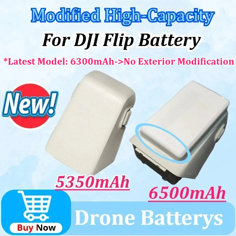 แบตเตอรี่โดรน DJI Flip อัพเกรด ความจุ 6500mAh เวลาบินนานกว่าเดิม