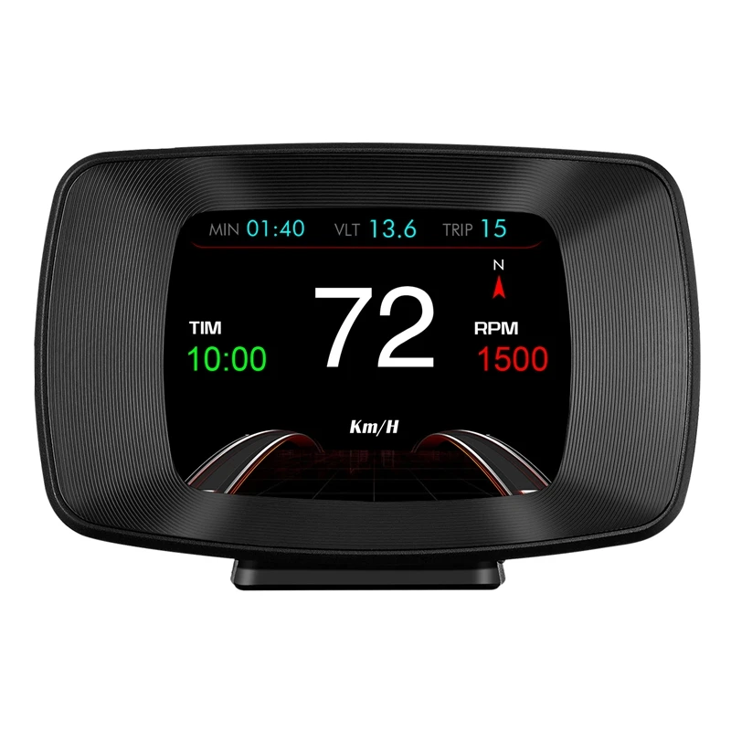 

P13 Car HUD Head Up Display Car Smart Digital Alarm Meter Temperature Gauge Digital Voltage Speed Meter Alarm For Car