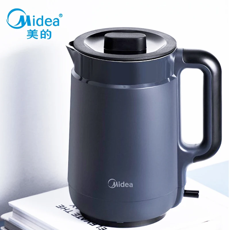 Electric Tea Kettle Double Layer Electric Kettle 1500w Fast Silent Boiling  Water Boiler Wireless Stainless Steel Hot Water Boiler Auto Shut-off Heater