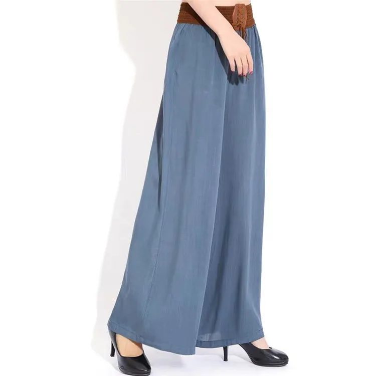 Bohemia Wide Leg Pants Female vintage cotton linen Trousers Summer thin prairie chic Pants streetwear pantalon plus size