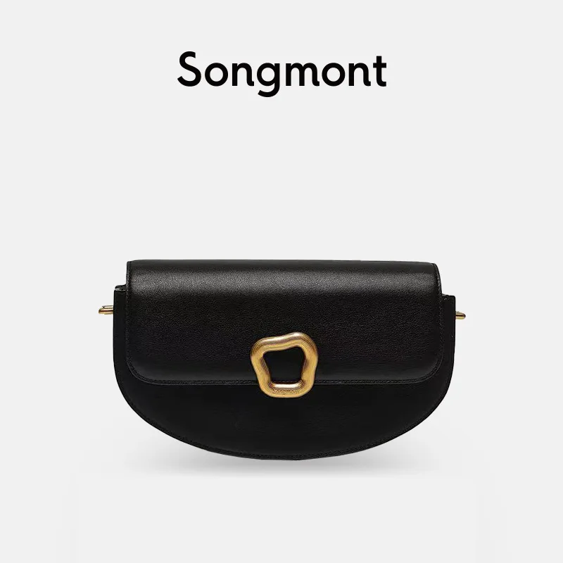 Songmont Saddle Bag Women s Fashion Crossbody Bag Personality Dumpling Bag RESET Designer New First Layer