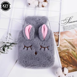 Luxurious Reusable Winter Heat Therapy Soft Rabbit Hand Warmer Bag (Gray)