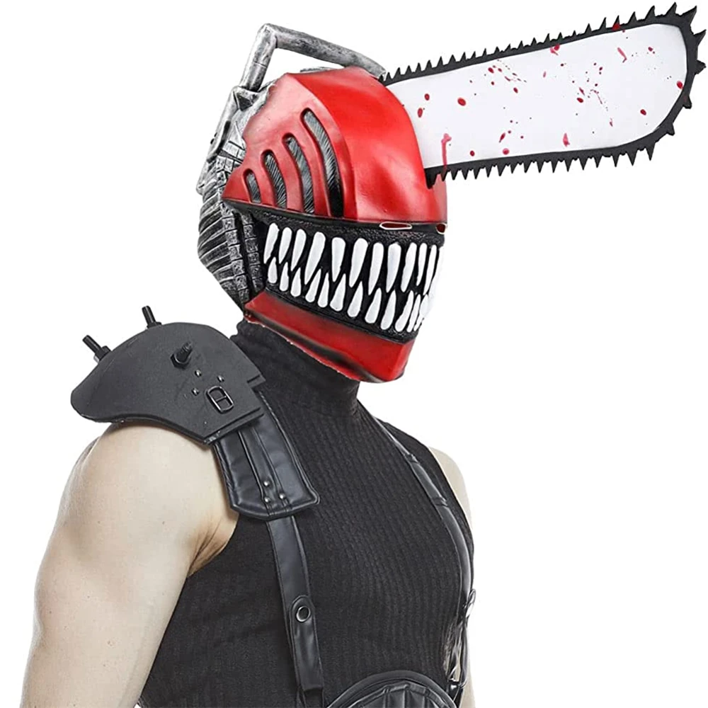 Pigmiss Chainsaw Man Mask Cosplay Pochita Denji Scary Bloody Helmet Full  Head Latex Demon Killer Mask Halloween Masquerade Party Costume Accessory -  Yahoo Shopping