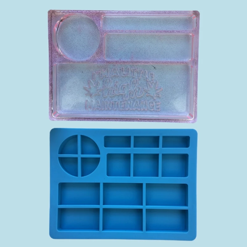 

DIY Crafts Storage Container Epoxy Resin Mold Letters Makeup Tray Silicone Mould DIY Crafts Casting Tools
