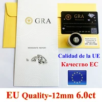 [ Top European Union Quality ] New Moissanite Loose Stone D Color 3EX Cut 0.7mm-14mm Certified Moissanite Diamond Stone with GRA 1