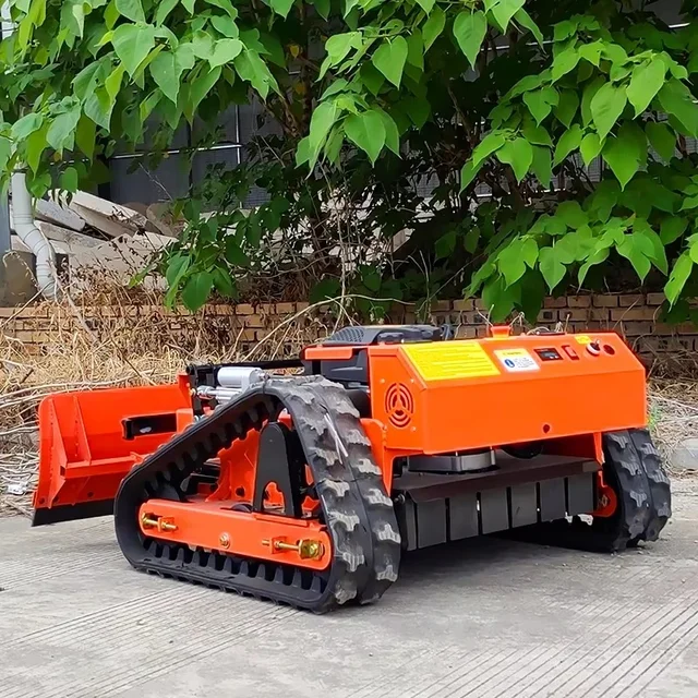 Customized Smart Remote Start Lawn Mower with Snow Shovel Track Chassis, Cutter for Steep Slopes Mower，Suitable for Garden 6