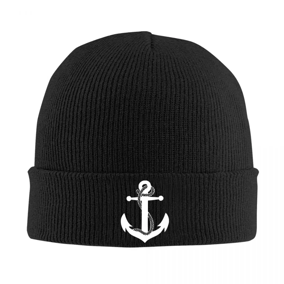 

Anchor Nautical Captain Knitted Caps for Women Men Beanie Autumn Winter Hat Hip Hop Melon Cap